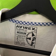 Avirex Mens Graphic Patch T-Shirt Grey Skulls Crests Short Sleeve Size Medium
