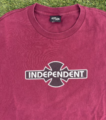Vintage Y2K Independent Skater Shirt NHS Mens Size 2XL Red Streetwear Tee