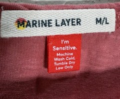 Marine Layer Hemp Cotton Tee T Shirt Mens M/L Crewneck Relaxed Pocket Red Rock