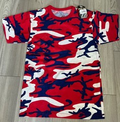 ROTHCO Mens Red White Blue Camo T-Shirt Camouflage Military Tee Patriotic USA