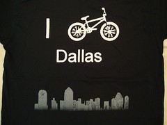 Fruit of the Loom I Bike Dallas High Rise Buildings Image Black T Shirt L