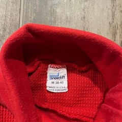 VTG Snowdrift Thermal Men’s M Red Polycotton Turtleneck Waffle-Knit Long-Sleeve