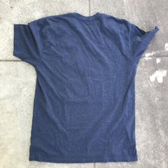 Routine Men Large Short Sleeve Shirt Blue Baseball Bat American Flag