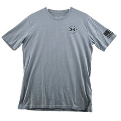 Under Armour Heatgear Loose Fit Men’s Size M Solid Gray Crew-Neck T-Shirt