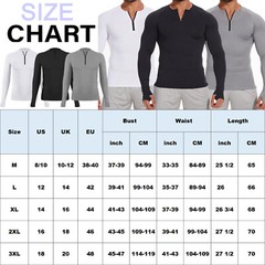 Men’s Quick-Dry Active Sport Top Shirts Quarter Zip Long Sleeve Running Outdoor