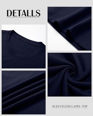 Ficerd 3 Pack Men’s Big Tall Tank Top Cotton Moisture Wicking Muscle Shirts LRG