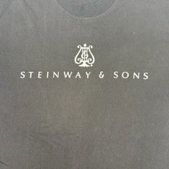 Vintage Steinway & Sons T-Shirt XL Black Bayside Heavyweight Piano Music USA