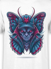 Night Moth Samurai Fantasy T-Shirt | Unisex