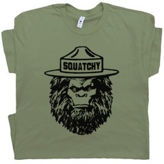 Sasquatch Smokey T Shirt The Bigfoot Bear Funny Camping Hiking Men Women Hiker