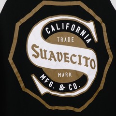 Suavecito California T Shirt Mens Large Black White 3/4 Sleeves 100% Cotton