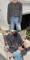 Men’s Distressed Long Sleeve T-Shirt Harajuku Aesthetic Ripped Pullover Top