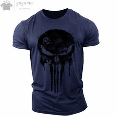 The Punisher T-Shirt Mens 3D Print Tee Military Patriotic Skull Streetwear Shirt