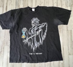 Warren Lotas Time is Precious Grim Reaper Black T Shirt XL