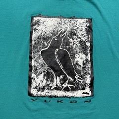 Vintage Yukon Raven Snowflake Winter Graphic Shirt Arctic Nature Scene – Large
