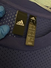 ADIDAS MENS ATHLETIC BREATHABLE MESH FABRIC SHIRT; Large ; Blue; PreOwned Exclnt