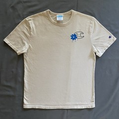 Champion Brand Flower Pot T Shirt Mens Size Medium Beige Short Sleeve