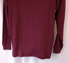 Ivy Crew Classics Mock Neck T-Shirt Men’s Long Sleeve Red Burgundy Size L