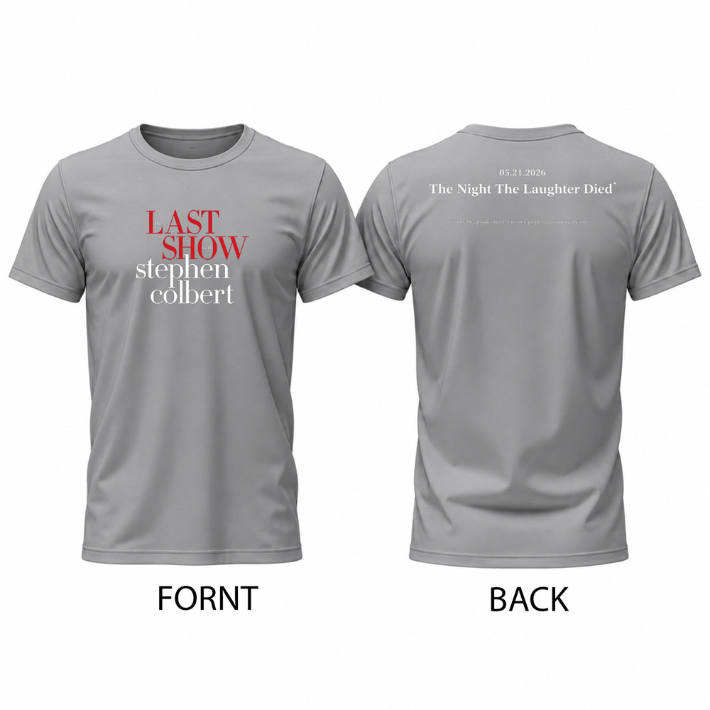The Last Show Gray T-Shirt Double Sided Print Graphic Tee Men