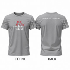 The Last Show Gray T-Shirt Double Sided Print Graphic Tee Men