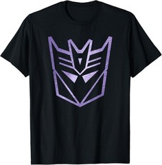 Transformers Decepticons Classic Metal Purple Logo T-Shirt