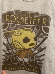 Funko Pop! The Rocketeer Next American Hero Disney Grey T-Shirt Size XL Mens