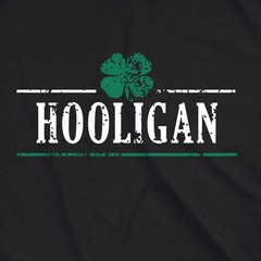 Mens Irish Clover Hooligan T Shirt Funny Saint Patricks Day Lucky Irish Tee