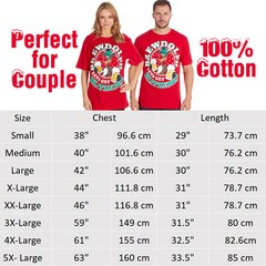Mens Womens Couple Matching Top Xmas T-shirt Set Christmas Top Festive BIG SALE