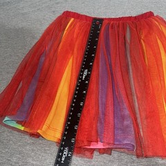 Sesame Street Elmo Shirt Tulle Skirt and Scrunchie 3 Piece Outfit Girls Sz 6/6X