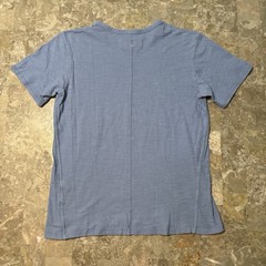 Rag And Bone Shirt Mens Medium Blue Short Sleeve Tee Peruvian Cotton Split Hem