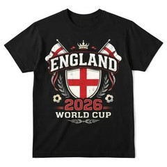 England World Cup 2026 Football Fan T Shirt English Soccer Graphic Tee S to 5XL