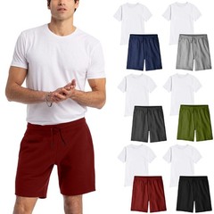 Men’s Tracksuit 2-Piece Set Outfit Summer Lounge T-Shirt & Shorts Short Sleeve