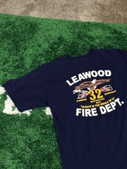 Vintage Fire Department EMS Eagle Navy Large 90s