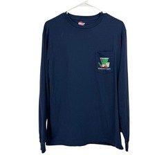 Vineyard Vines Size Medium Blue Making Spirits Bright Graphic Pocket T-Shirt