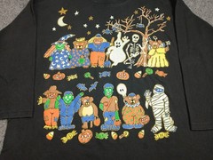 Vintage 80s 90s Halloween Squad Long Sleeve Mens T Shirt Size XL Rare Mummy