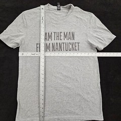 I am the Man From Nantucket Funny Gray Short Sleeve Cotton Blend T-Shirt Men’s L