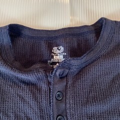 Fruit Of The Loom Mens T Shirt Size XL Long Sleeve Henley Solid Pullover Casual