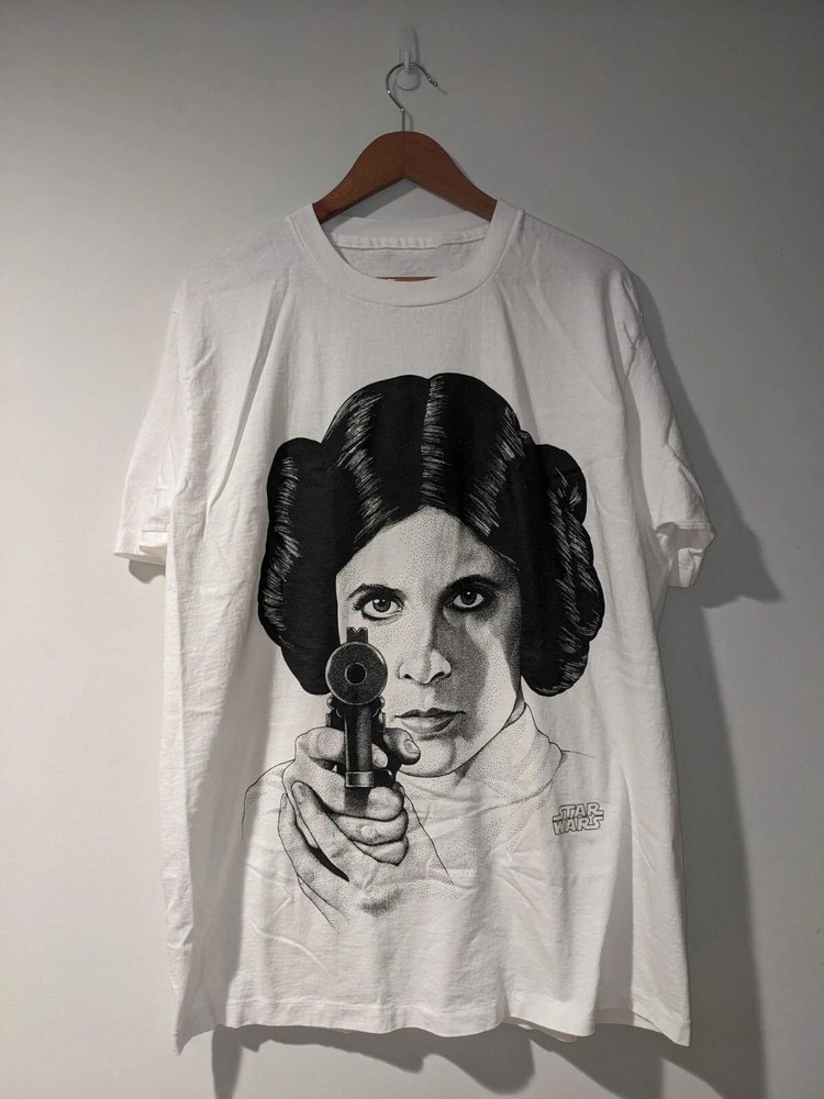 Vintage Star Wars Princess Leia Organa White Shirt Unisex S-5XL