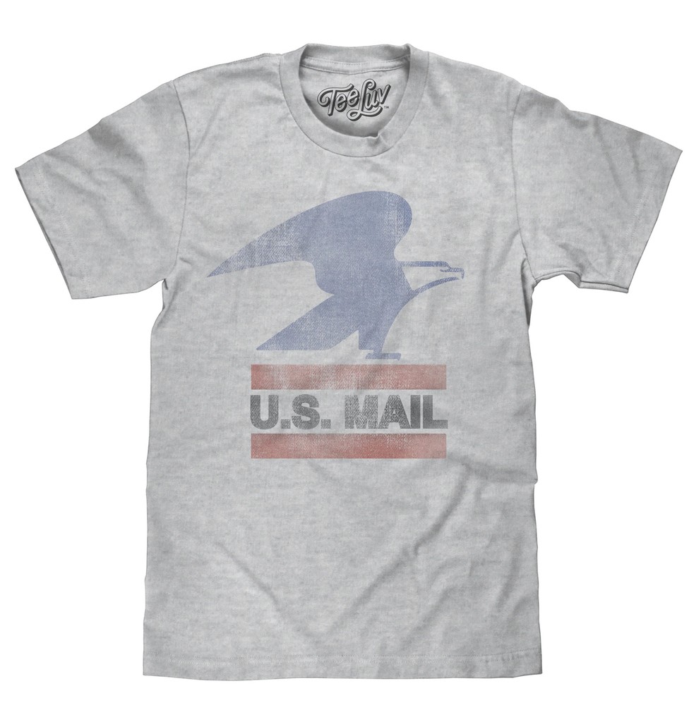 U.S. Mail Eagle Logo Mens T Shirt Gray