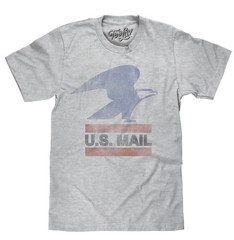U.S. Mail Eagle Logo Mens T Shirt Gray