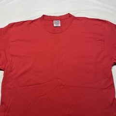 Vintage Pluma Heavyeight T-Shirt Men’s Large Red Orange USA Made Blank Hipster