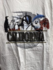VTG 90s California Tshirt Sea Life, Animals Print Mens Medium Made In USA Read