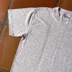 Vintage Hanes Heavyweight 50/50 Men’s M Gray T Shirt Made In USA Ames Iowa 1994