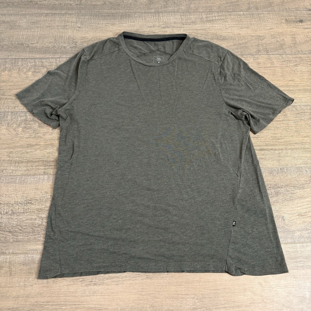 On Cloud Mens Active-T Shirt Large Olive Green Lightweight Soft 37% Modal B9