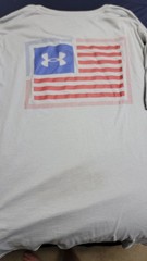 Under Armour Men’s 2XL Loose Gray Short Sleeve Crew Neck USA Graphic T-Shirt
