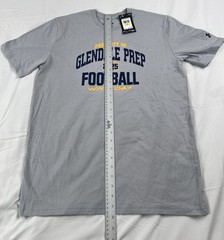 Under Armour Glendale Prep Football 2025 T-Shirt Men M Gray Athletic NWT