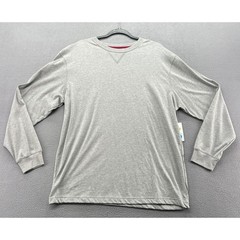 Cremieux Loungewear Shirt Mens Large Gray Long Sleeve Tee Crewneck V-Stitch NWT