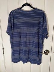 Old Navy Classic Men’s Blue/White Striped V-Neck Short Sleeve T-Shirt XL