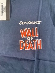 NWT Fasthouse Shirt Indigo Blue “Wall of Death Skull” Graphic Tee BRAND NEW