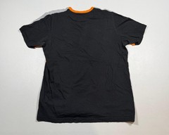 Adidas Shirt Mens Large Orange Black Colorblock Logo Graphic Sports Tee
