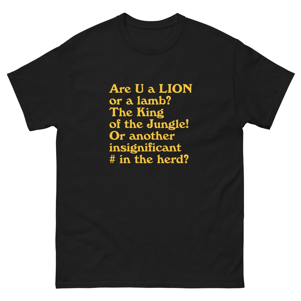 Gym Bro Lion Or Lamb Weight Lifting Men Unisex classic cotton t-shirt